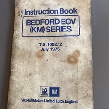 BEDFORD EOV KM SERIES FACTORY ISSUE INSTRUCTION BOOK