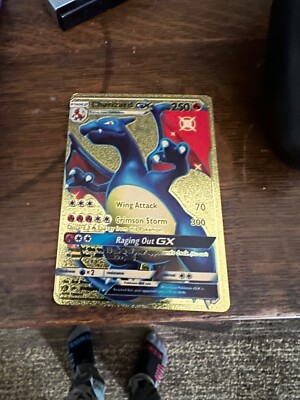 pokemon charizard gx gold card CHARIZARD GX - (Gold Rainbow) - Pokemon Card 150/147