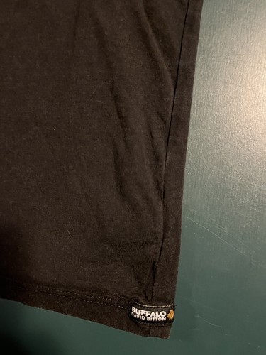 Men’s Buffalo David Bitton Graphic T-Shirt LARGE Black Canadian Denim Indigo - Picture 4 of 7
