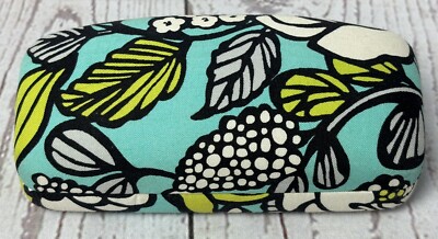 Vera Bradley Blue Green Floral Clamshell Eyeglasses Sunglasses Case