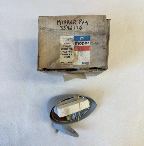 NOS MoPar 1970-76 A Body RH PS Racing Mirror 70 Coronet Road Runner Dart Duster