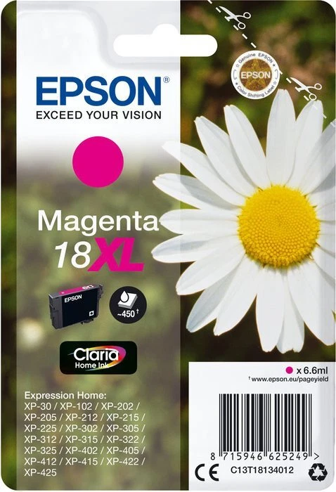 Original Epson Encre Cartouche 18XL Magenta pour Expression 30 102 202 205 - Photo 1/1