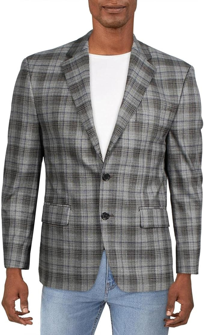 Мужское спортивное пальто классического покроя в клетку Lexington от Lauren Ralph Lauren темно-серыйсиний 44 28790₽