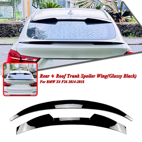 Spoiler (lèvre) Arrière Noir Brillant Pour BMW X4 F26 (2014-2018) - Accessoire Carrosserie
