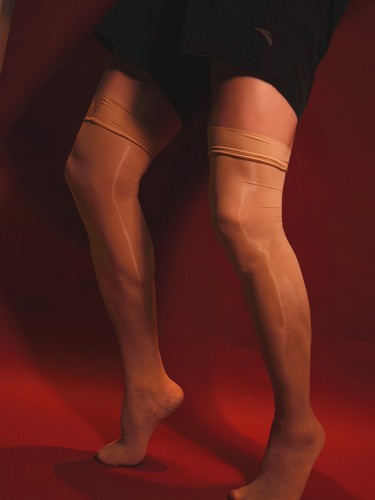 Herren Glänzend Strümpfe Halterlose Nylonstrümpfe Overknee Socken Kniestrümpfe - Picture 29 of 47