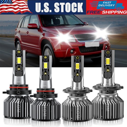 For Chevy C1500 2500 3500 1990-98 6000K LED Headlight Bulbs Hi-Lo Beam Combo Kit - Foto 6