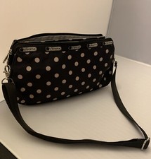 Lesportsac Poka Dot Black Shoulder Bag