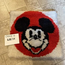 Vtg Disney Classic Mickey Mouse Collectible Latch Shag Wall Decor Art RARE