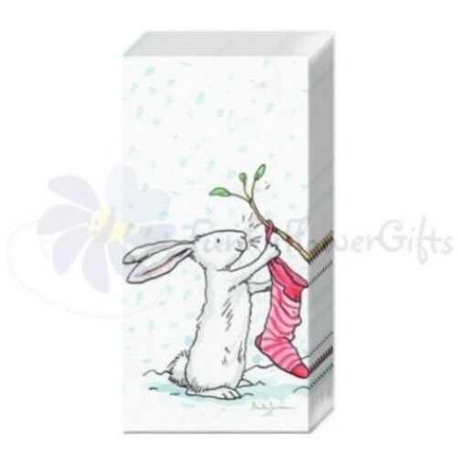 1 Pack Of IHR Christmas Paper Pocket Handbag Tissues Merry Christmas