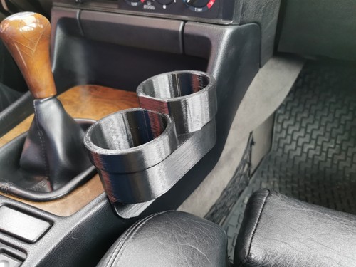 BMW e34, e32 Dual Cup Holder 3D Printed PETG Material High Resist Front Storage - Picture 24 of 24