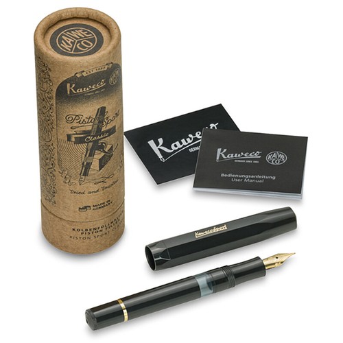 Kaweco Piston Fill Classic Sport Fountain Pen in Black - Fine Point - NEW - Picture 2 of 2