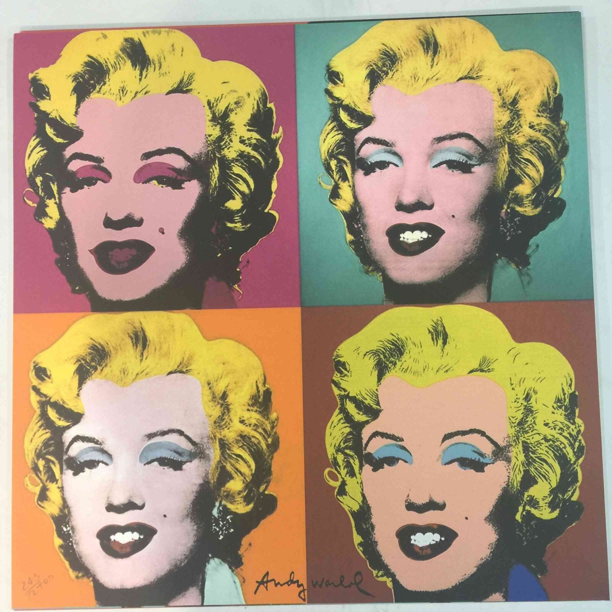 Andy Warhol Lithography off set cm 60x60 Signing on plate with