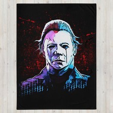 Michael myers Throw Blanket 80s horror