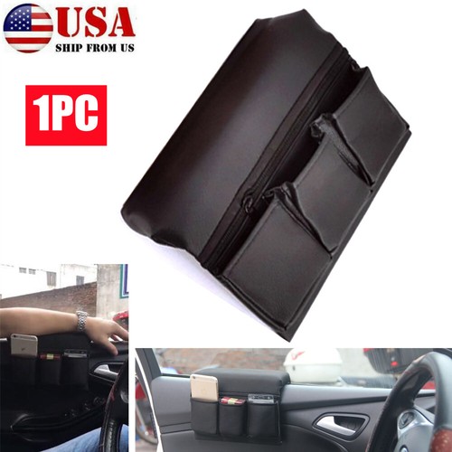 US Stock Car Window Armrest Hanging Bag Leatherwear Storage Pocket Organizer 1pc