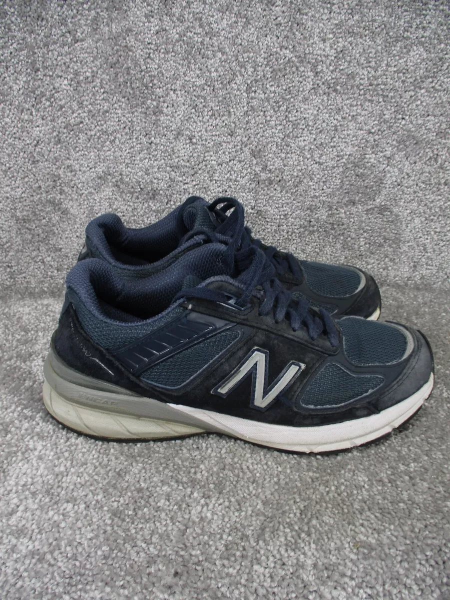 New Balance 990V5 Lace Up Sneakers Mens 7 Navy Blue Suede