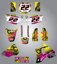 Full  Custom Graphic  Kit - NEON STYLE - HONDA CR 80 1996 / 2002