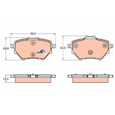 Satz Bremsbeläge Bremsklötze hinten für Peugeot 3008 MR 2 MC 308 LB 3 | 23882