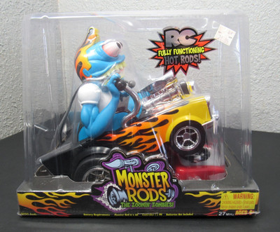 Monster Rods The Zoomin Zombies Flametop Rat Fink 1957 Chevy WowWee  R/C NIB NEW