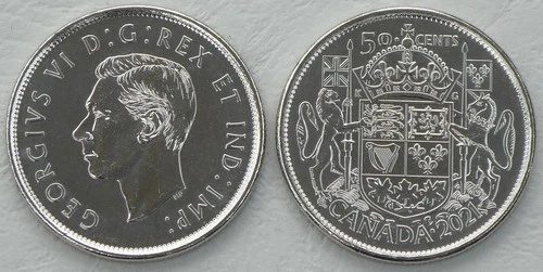 2021 Canada 50 Cents — photo from another recent sale