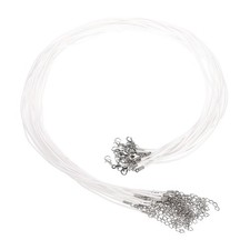 20Pcs Waxed Necklace Cord Bulk White 1.5mm Dia 24" Necklace String Rope