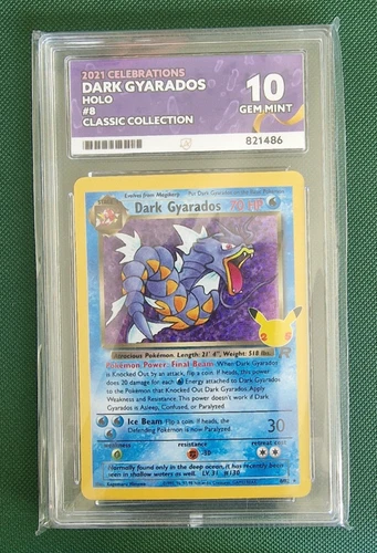 Pokemon Dark Gyarados 8/82 Celebrations ACE 10 Perfect Subgrades
