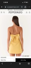 Peppermayo yellow mini dress Size XS