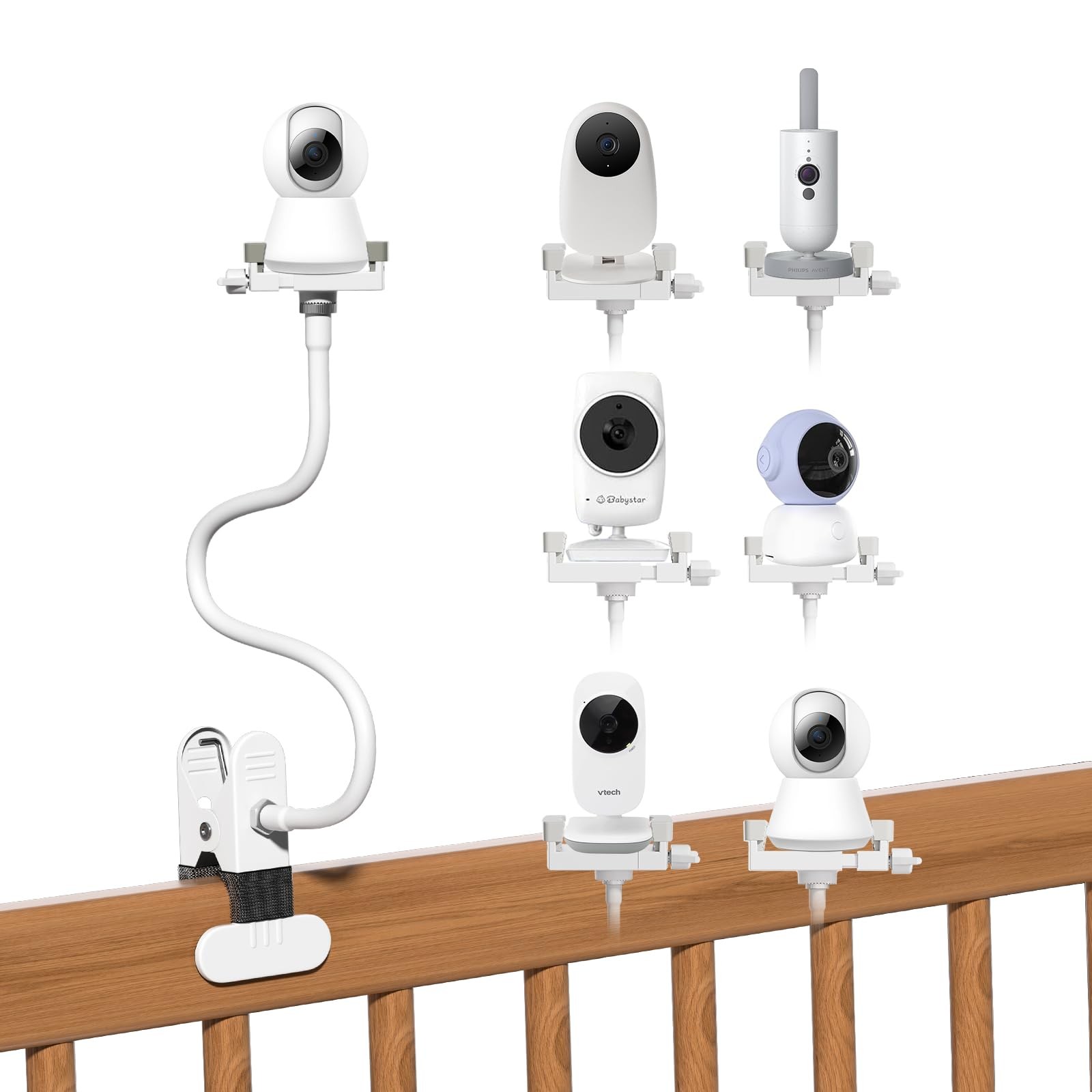 Support universel pour caméra bébé flexible pour lit de nouveau-né
