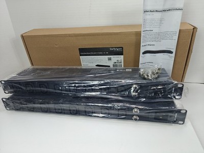 2 X StarTech 8-Port Rack-Mount PDU with C13 Outlets 16 A No Power Cords NEW READ