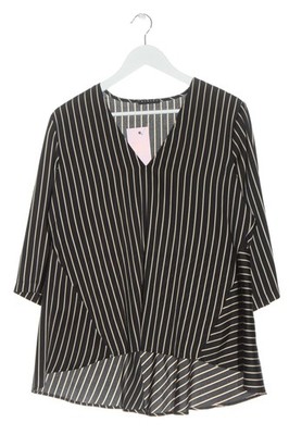 SISLEY Langarm-Bluse Damen Bluse Gr. DE 38 schwarz-wollweiß Casual-Look