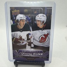 2023-24 Upper Deck #C240 Logan Cooley / Luke Hughes UD Canvas Young Guns