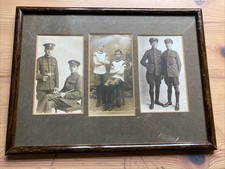 WWI Framed Photos Middlesex Regiment & RASC Brothers 24x32cm