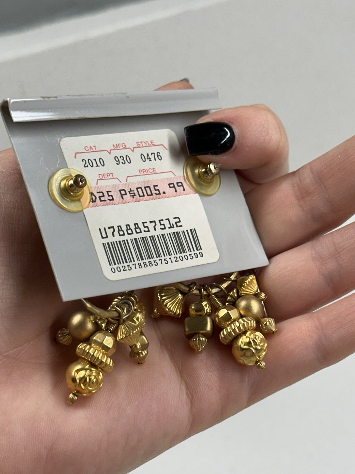 Primitives Gold Tone Statement Dangle Earrings Bo… - image 5