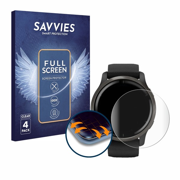 4X Full-Screen Schutz Folie FüR Garmin Venu 2 3D Curved Edge Display-image