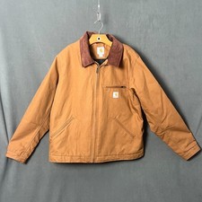 NWOT Carhartt Duck Canvas Detroit Jacket Mens XL Brown Blanket Lined 103828 J01