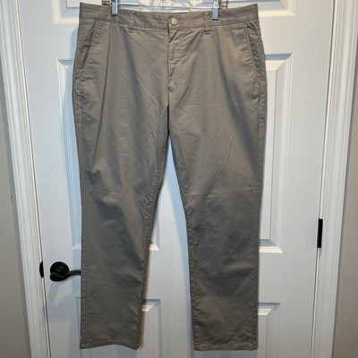 Bonobos Men s 38X30 Pants Gray Slim Fit Khakis Chinos Flat Front Twill Workwear