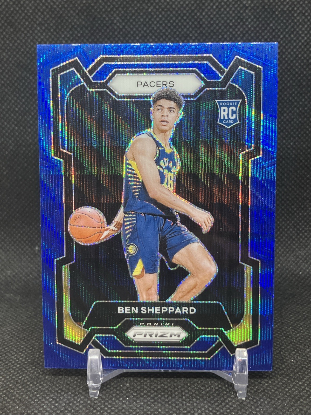 8018F 2023-24 Panini Prizm #172 Ben Sheppard Prizms Blue Wave