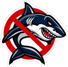 Plumber No Shark Bite Sharkbite Vinyl Bumper Sticker Window Decal Laptop Phone