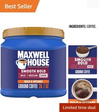 Smooth Bold Dark Roast Ground Coffee, 26.7 oz Canister 11.98 per pound
