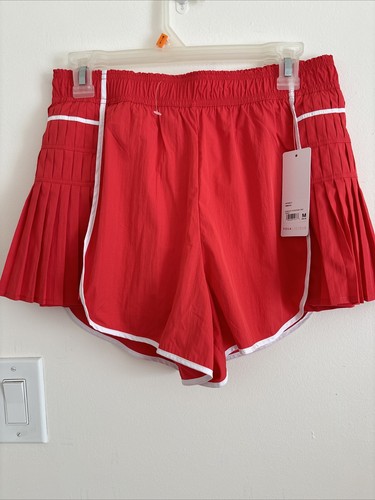 Yogalicious Womens Radiant Courtside Chic Shorts Color Orange/Red Size M NWT - Picture 3 of 8
