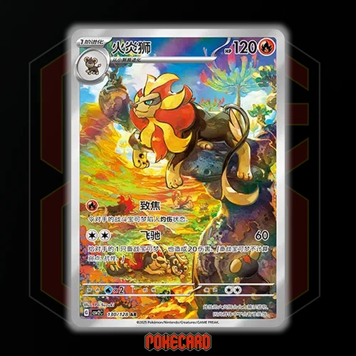 Pyroar AR CSV2C-130/128 Pokemon Card Chinese Holo State A - Picture 1 of 7