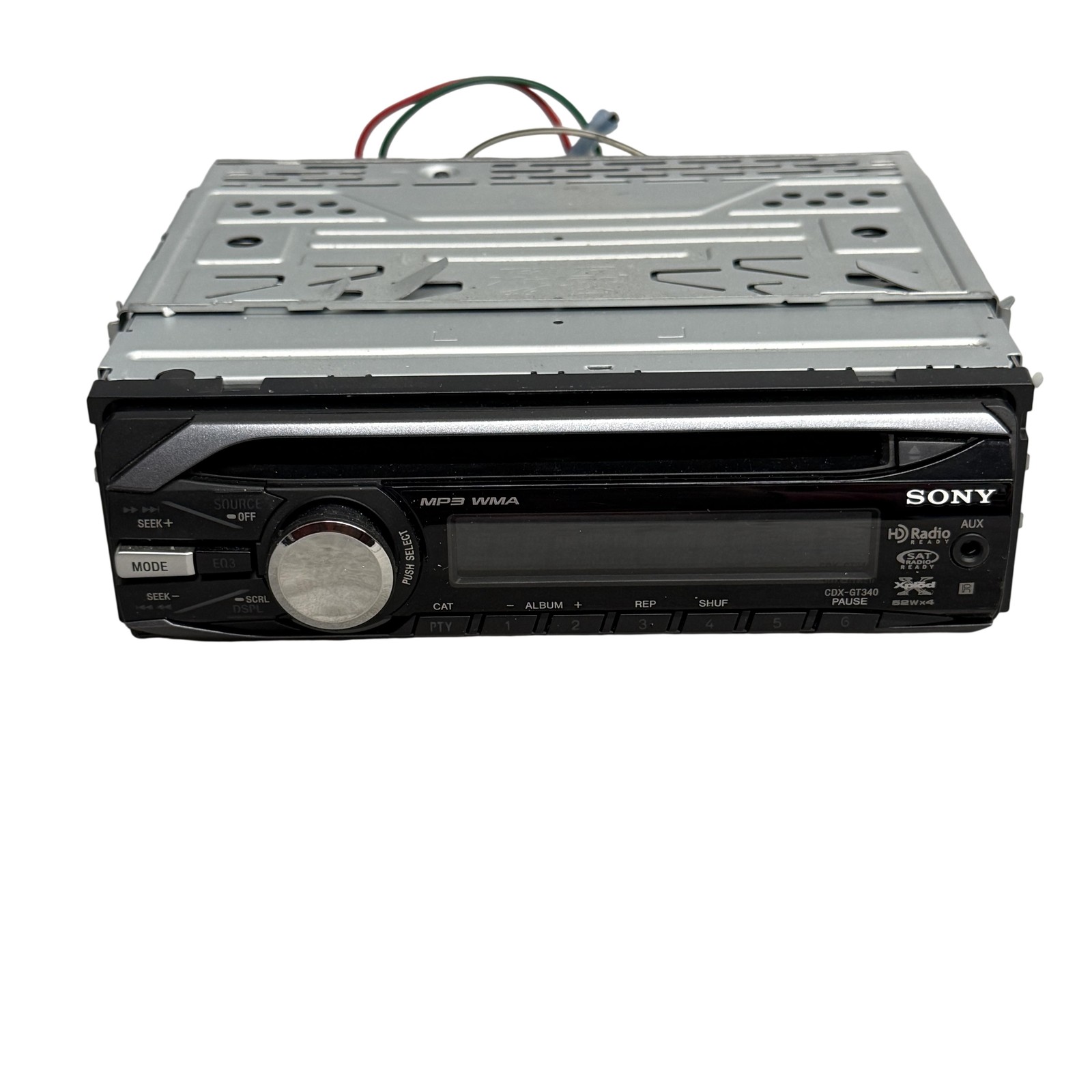Cd Player Black 1-din Mp3 Wma Hd Radio Aux Receiver