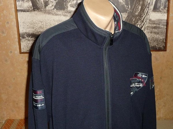 Men Paul & Shark Jacket Navy Wool 3XL