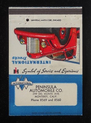 1940s IH Peninsula Automobile Co. International Trucks Phone 8569 Monterey CA MB