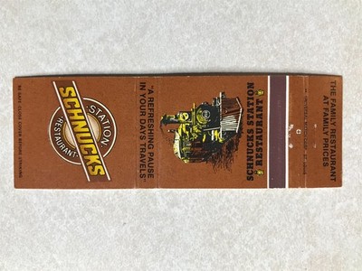 AU594 Matchbook Cover Schnuck's Station Restaurant