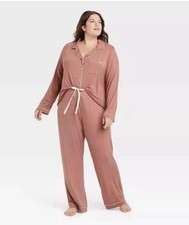 New Stars Above Size XL Lumbrook Mauve Soft Long Sleeves Top  Pants Pajama Set