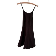 LULUS Women’s Small Black Scalloped Dress w/ Criss Cross Back Strings