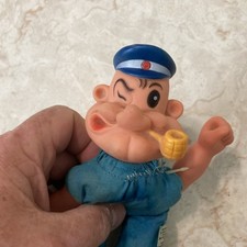 1979 Vintage Uneeda Popeye The Sailor Plush Toy Doll Rubber Head Arms 7