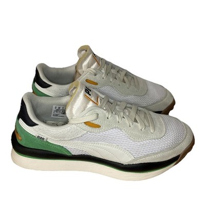 Men's Puma Style Rider Stream On White Green Grey Marathon Shoe Size 7