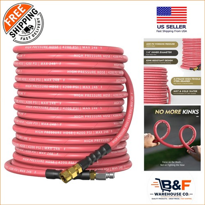 #ad #ad Professional 50 ft Pressure Washer Hose 4200 PSI Kink Resistant amp; Flexible $79.32