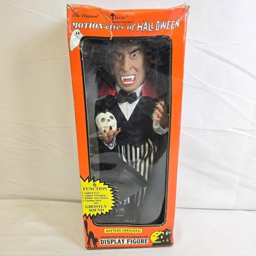 Telco Original Motion-ettes of Halloween Dracula Lights Sound Motion 95732 Vtg